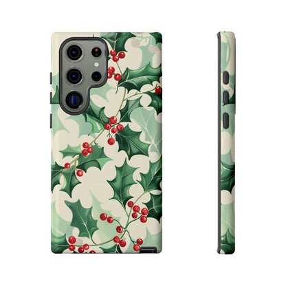 Winter Holly Charm – Tough Glossy Samsung Galaxy Case
