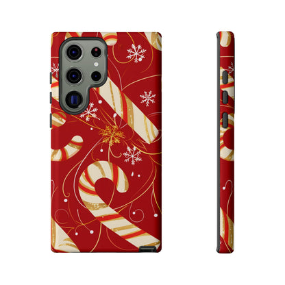 Golden Candy Cane Luxe – Tough Glossy Samsung Galaxy Case