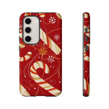 Golden Candy Cane Luxe – Tough Glossy Samsung Galaxy Case