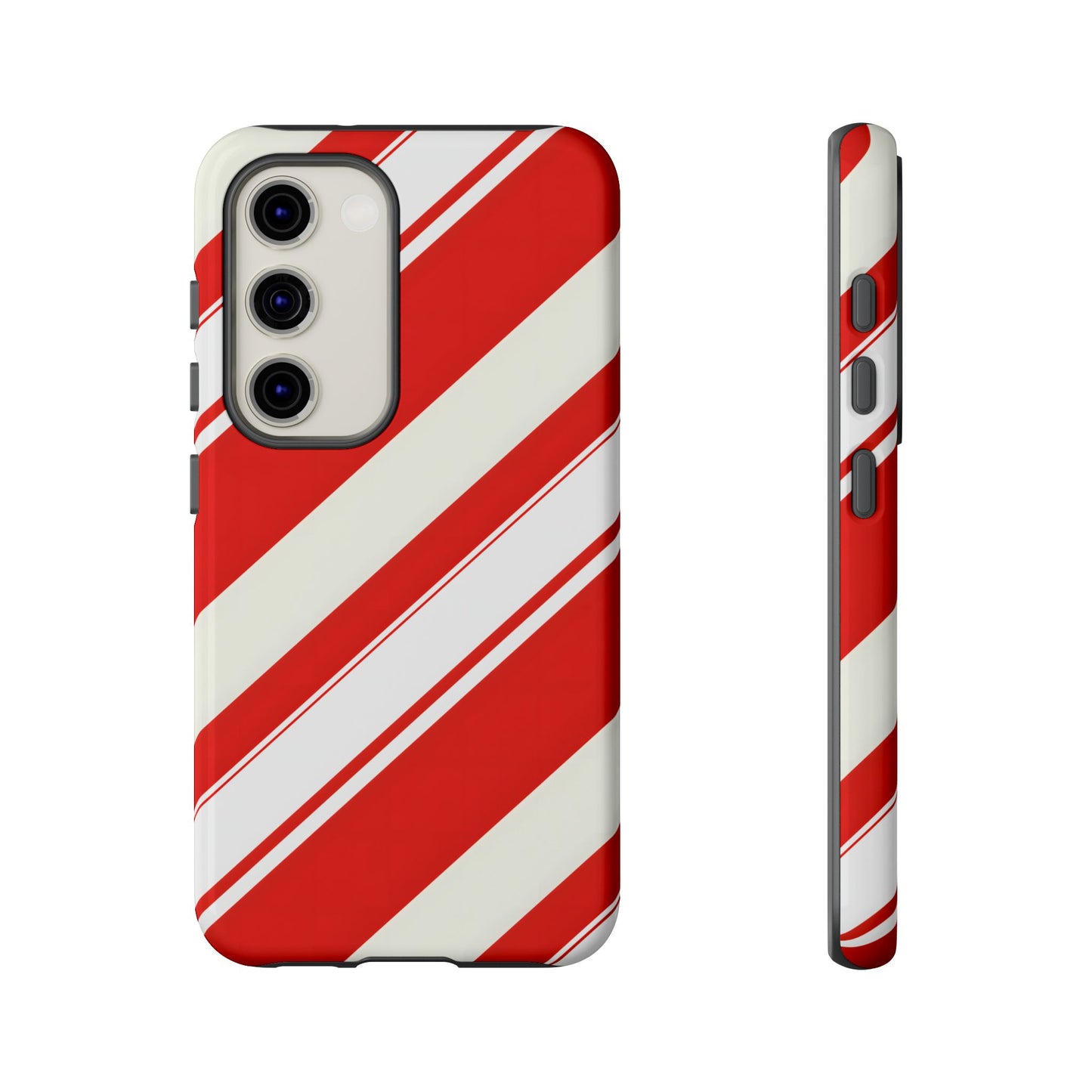 Crimson Holiday Stripes – Tough Glossy Samsung Galaxy Case