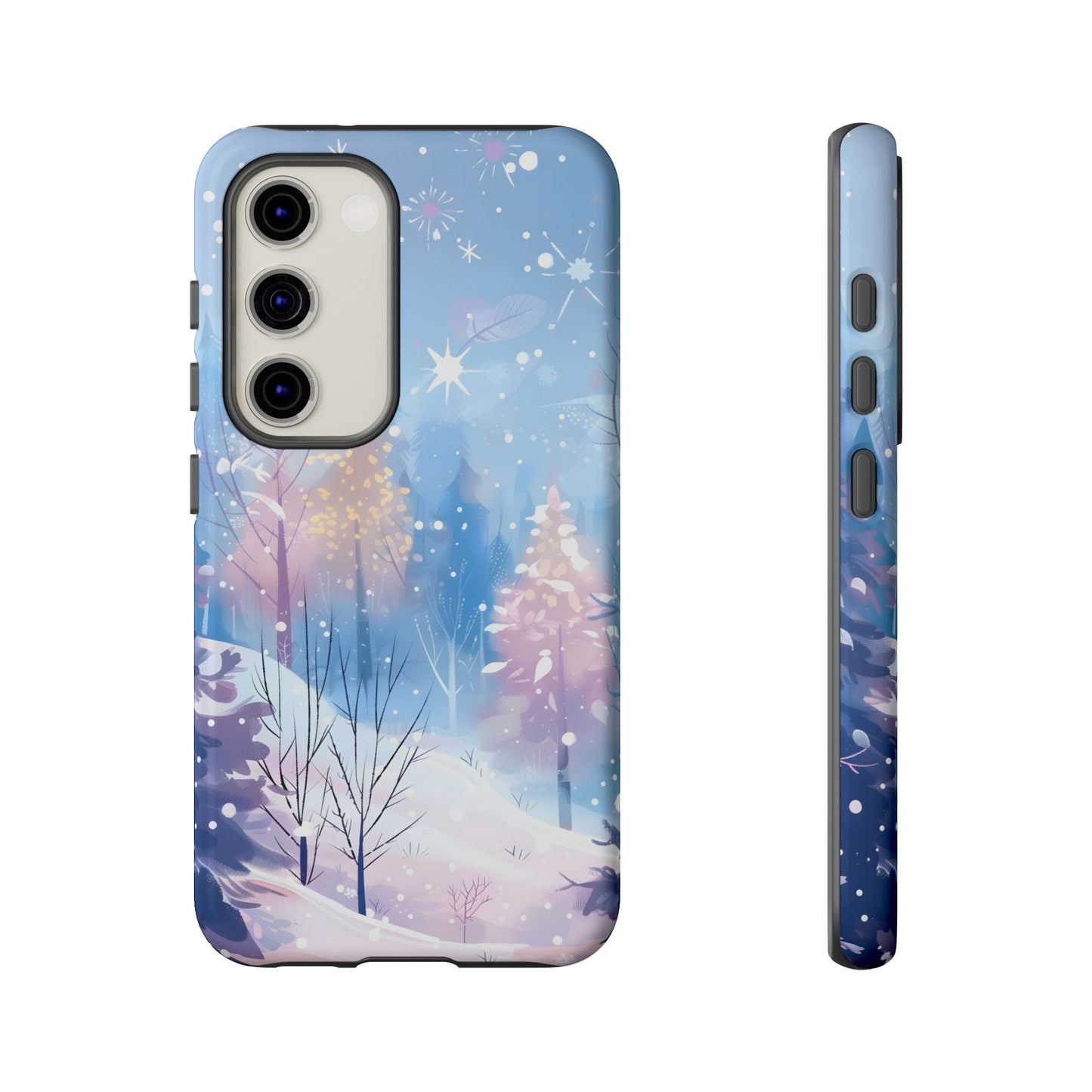 Frosted Winter Forest – Tough Glossy Samsung Galaxy Case