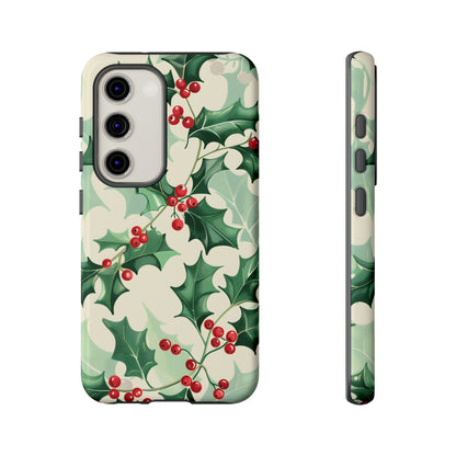 Winter Holly Charm – Tough Glossy Samsung Galaxy Case