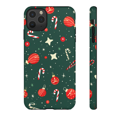 Festive Ornament Scatter – Tough Glossy iPhone Case
