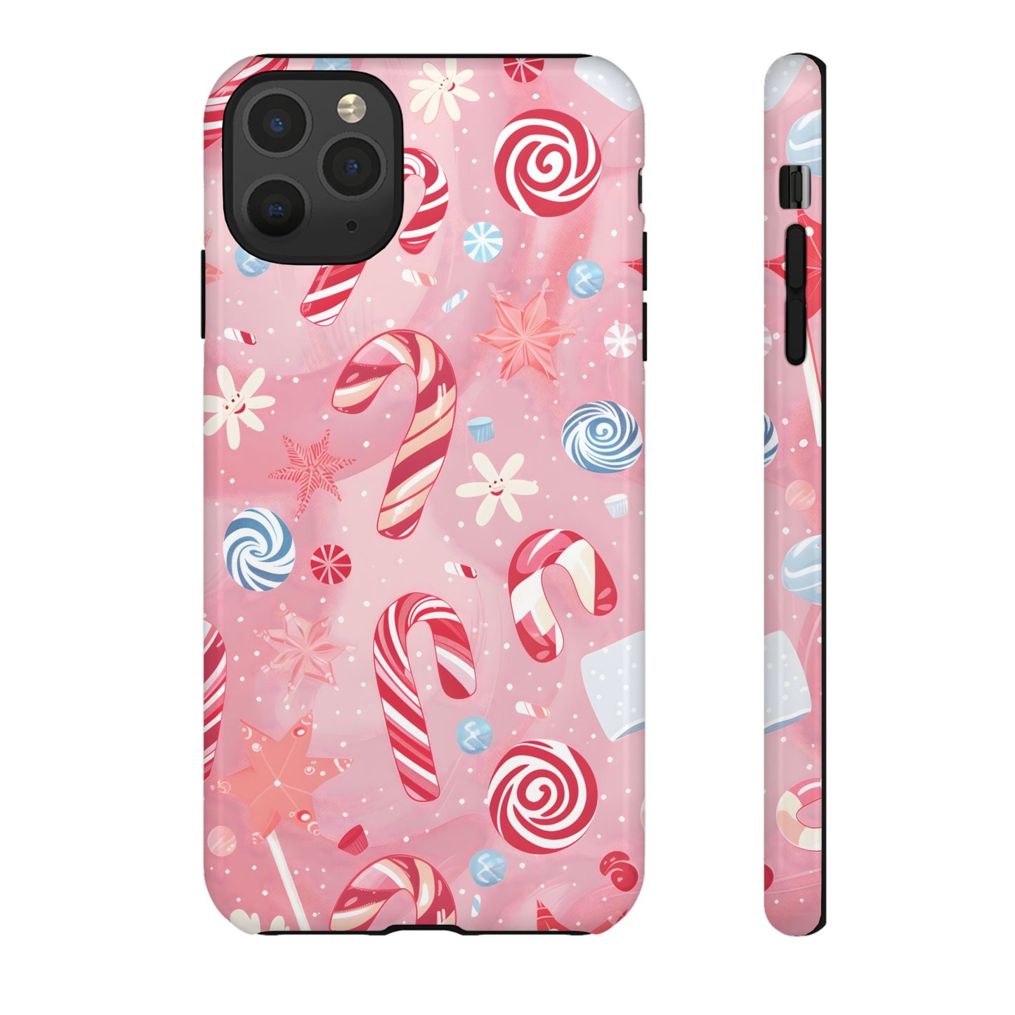 Candy Cane Swirl – Tough Glossy iPhone Case