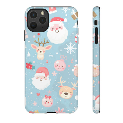 Pastel Santa Joy – Tough Glossy iPhone Case