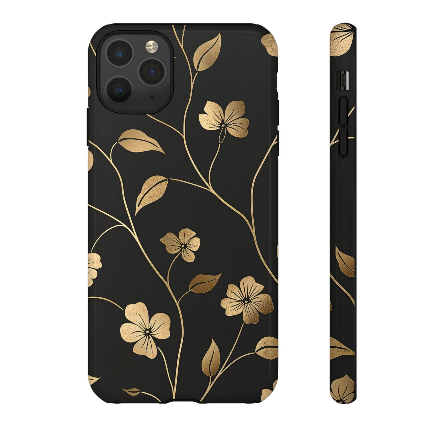 Golden Elegance – Tough Glossy iPhone Case