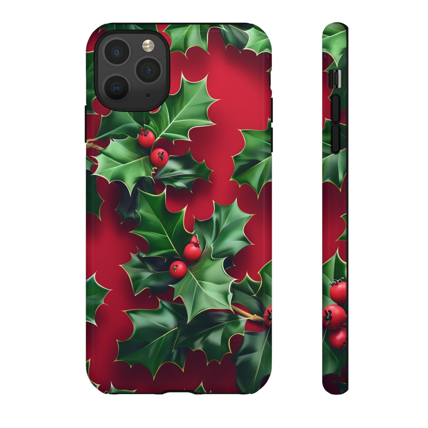 Holly Berry Bloom – Tough Glossy iPhone Case