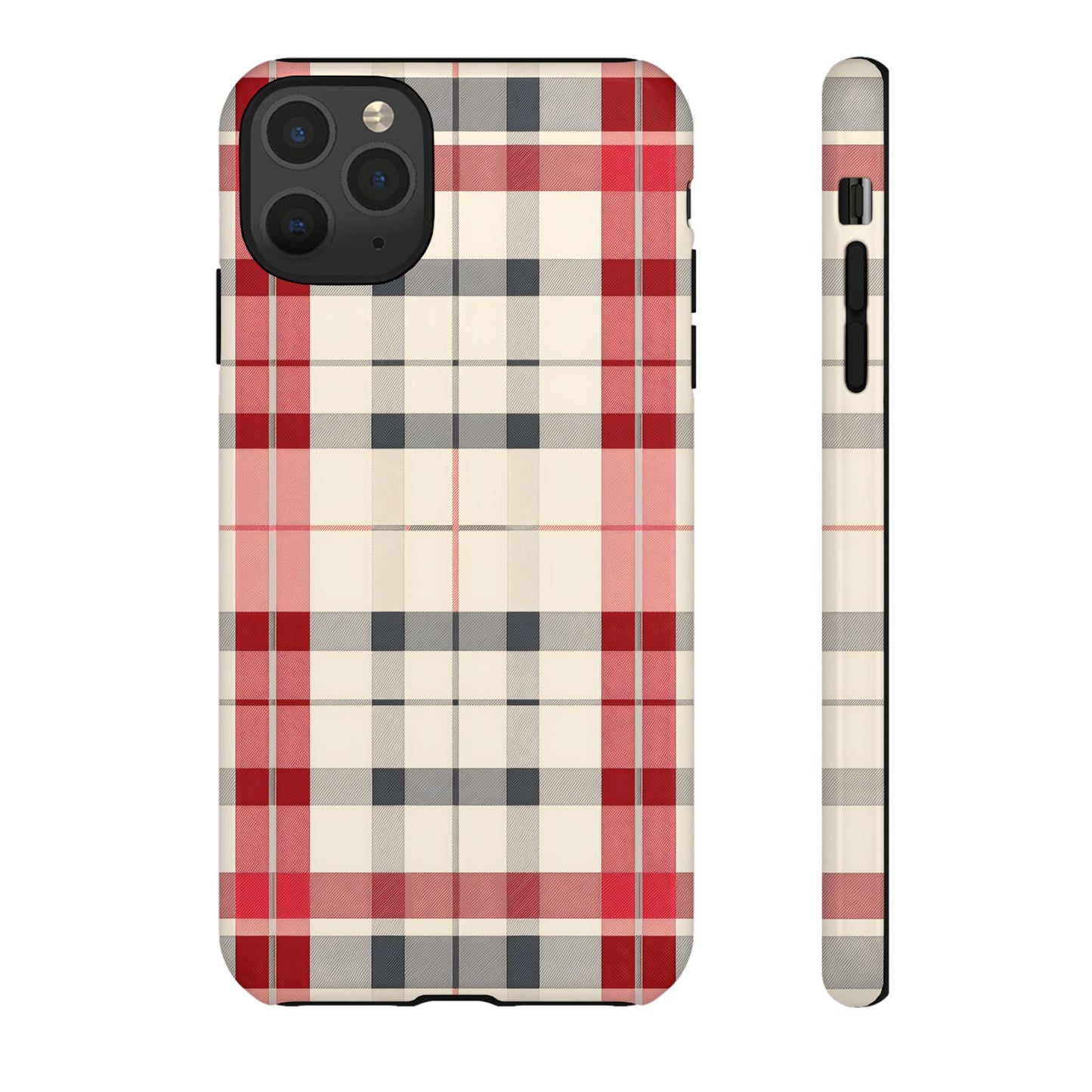Winter Tartan Classic – Tough Glossy iPhone Case