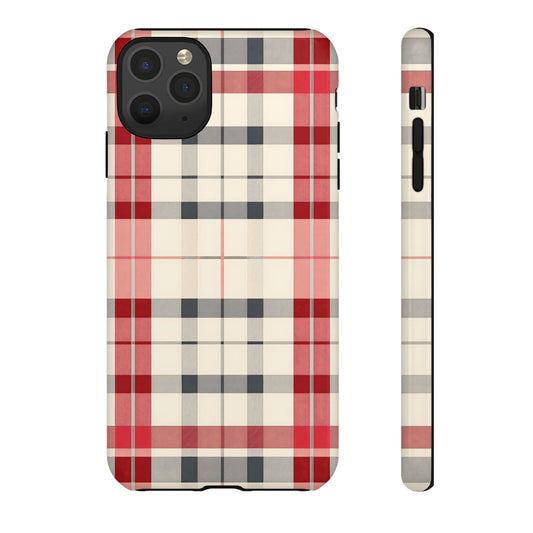 Winter Tartan Classic – Tough Glossy iPhone Case