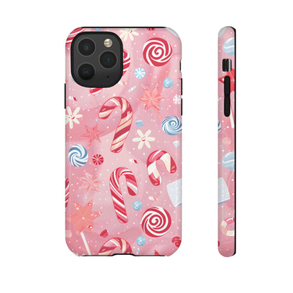 Candy Cane Swirl – Tough Glossy iPhone Case