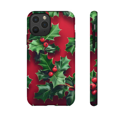Holly Berry Bloom – Tough Glossy iPhone Case
