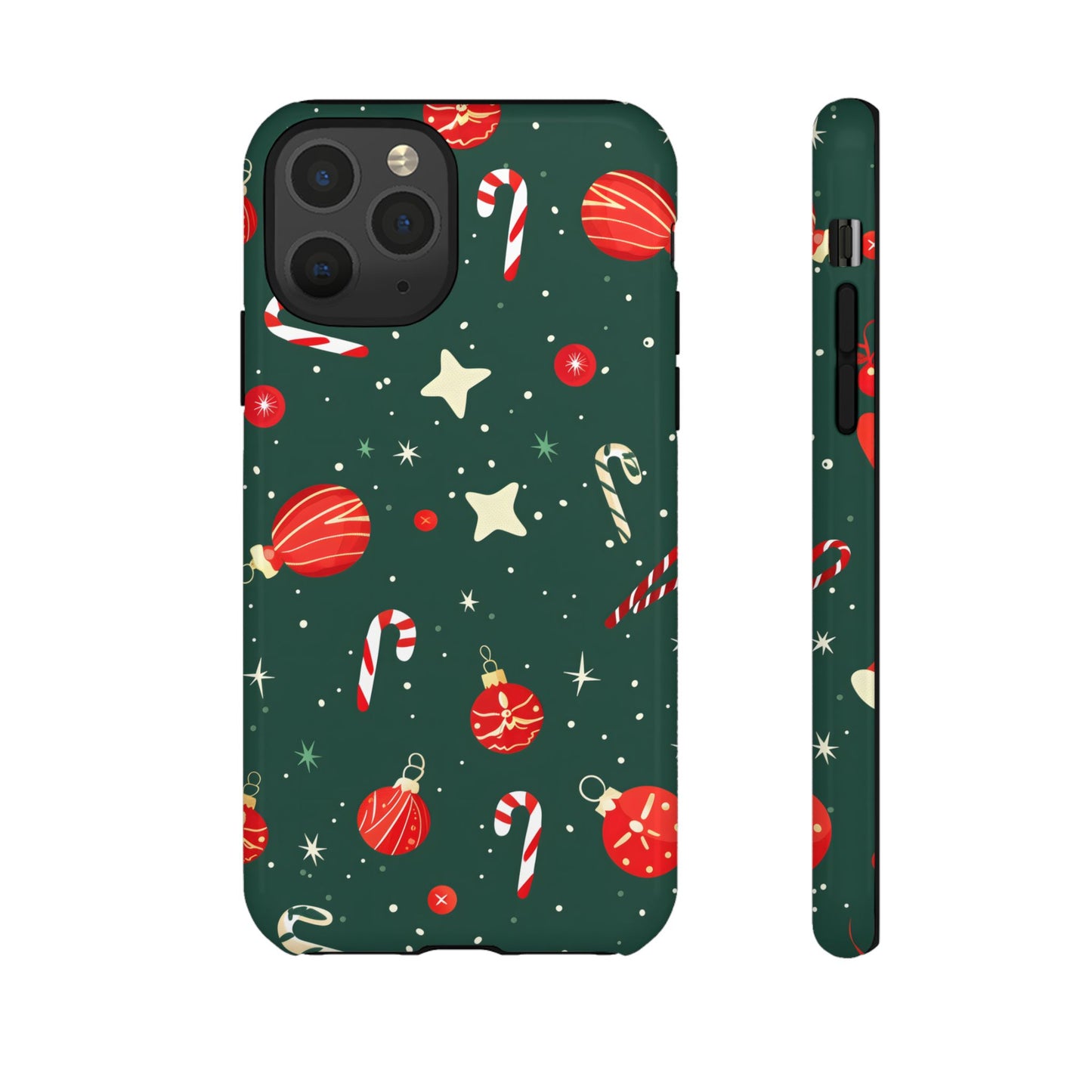 Festive Ornament Scatter – Tough Glossy iPhone Case