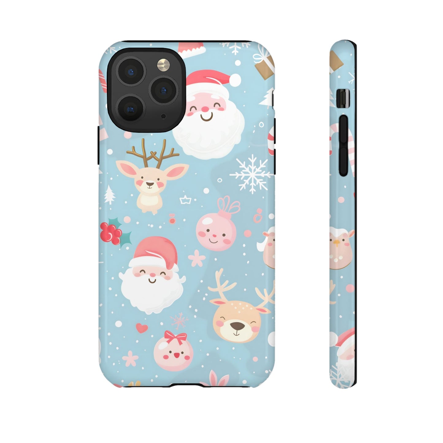 Pastel Santa Joy – Tough Glossy iPhone Case
