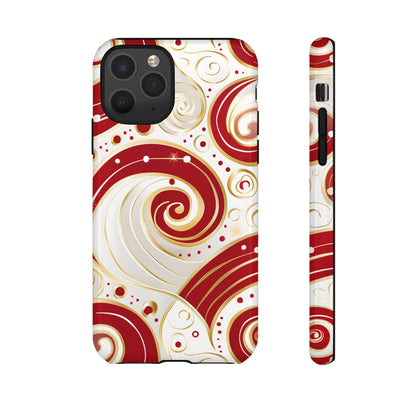 Golden Candy Swirl – Tough Glossy iPhone Case