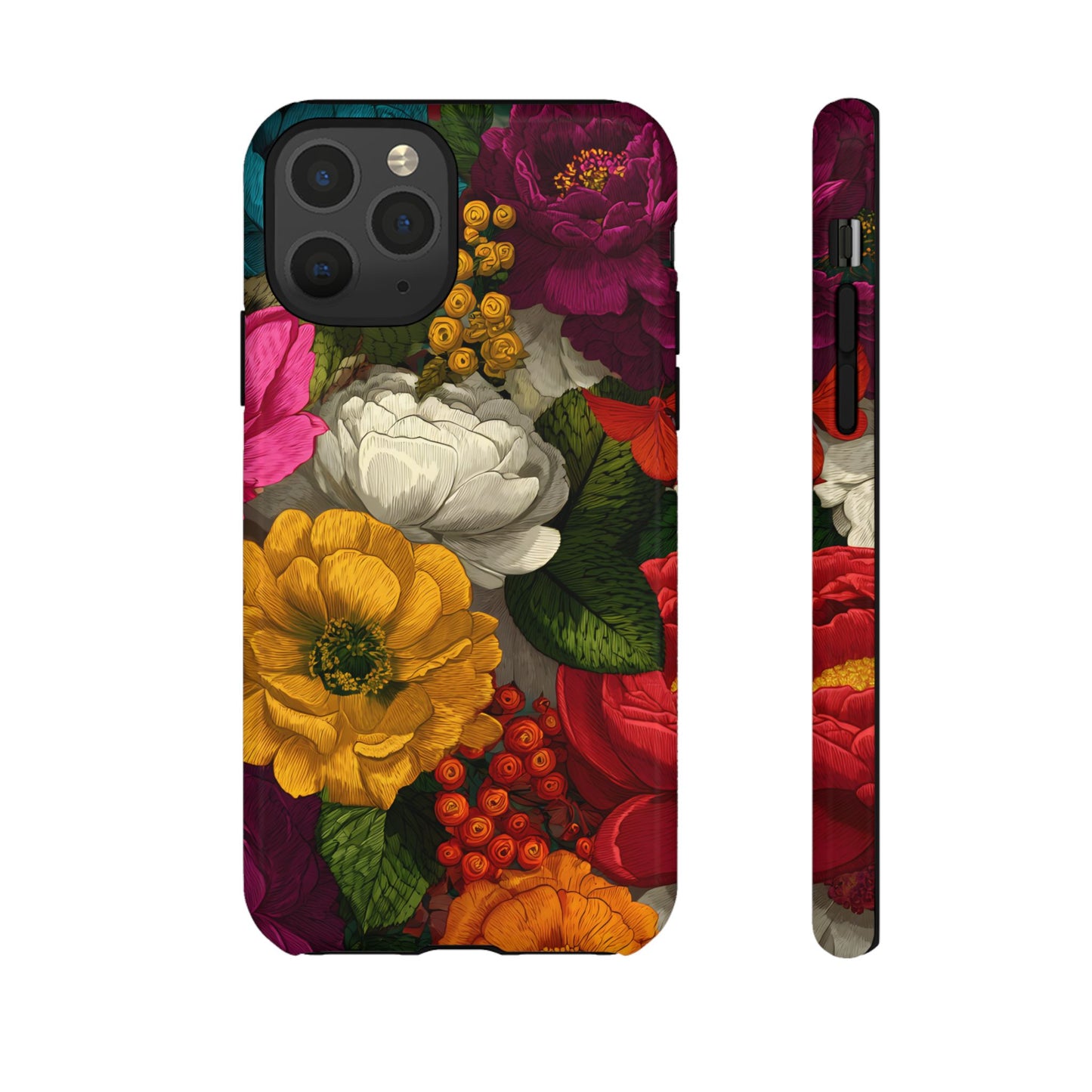 Midnight Bloom – Tough Glossy iPhone Case