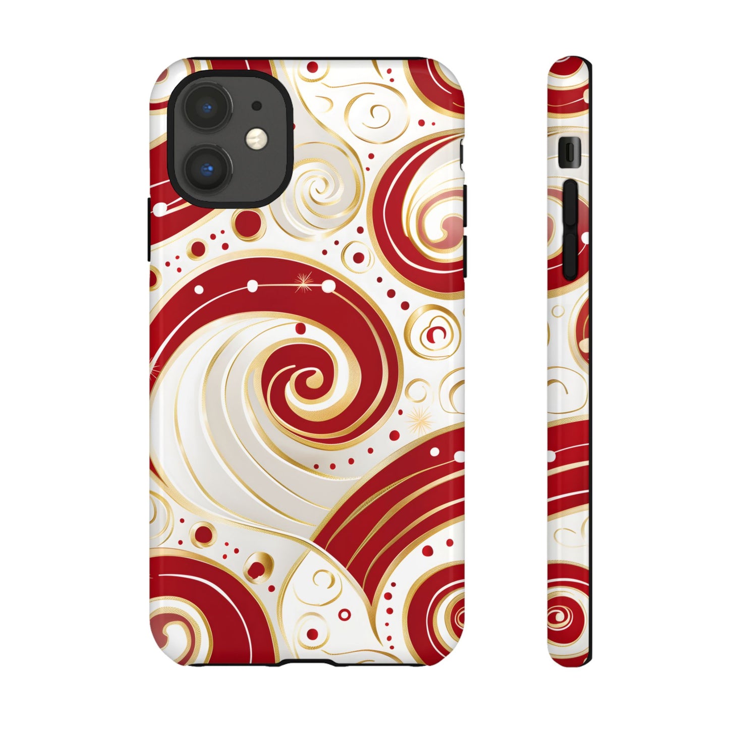 Golden Candy Swirl – Tough Glossy iPhone Case