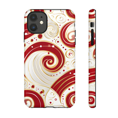 Golden Candy Swirl – Tough Glossy iPhone Case