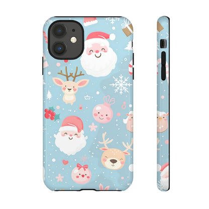 Pastel Santa Joy – Tough Glossy iPhone Case