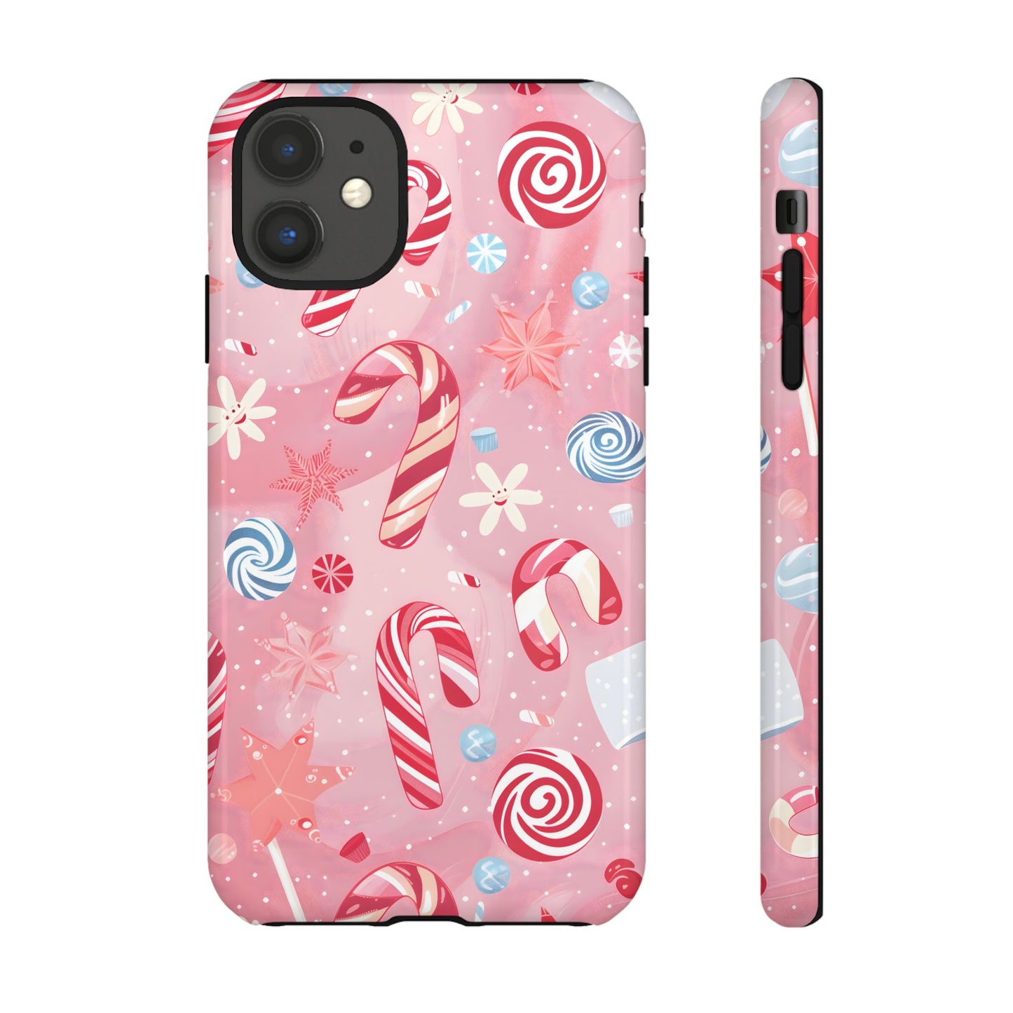 Candy Cane Swirl – Tough Glossy iPhone Case