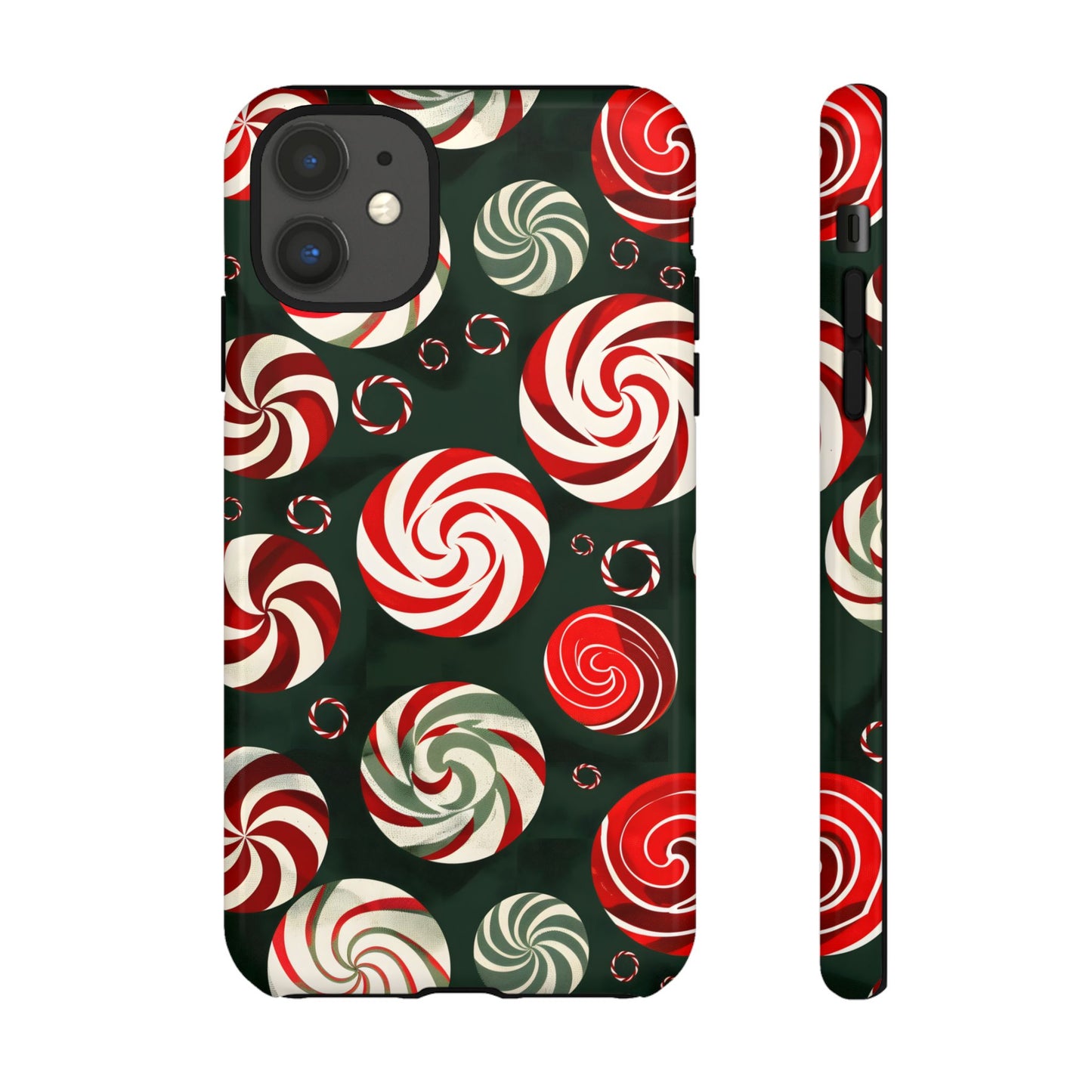 Peppermint Swirl Burst – Tough Glossy iPhone Case