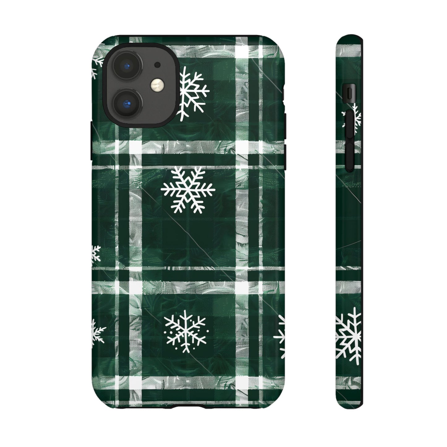 Frosted Tartan – Tough Glossy iPhone Case