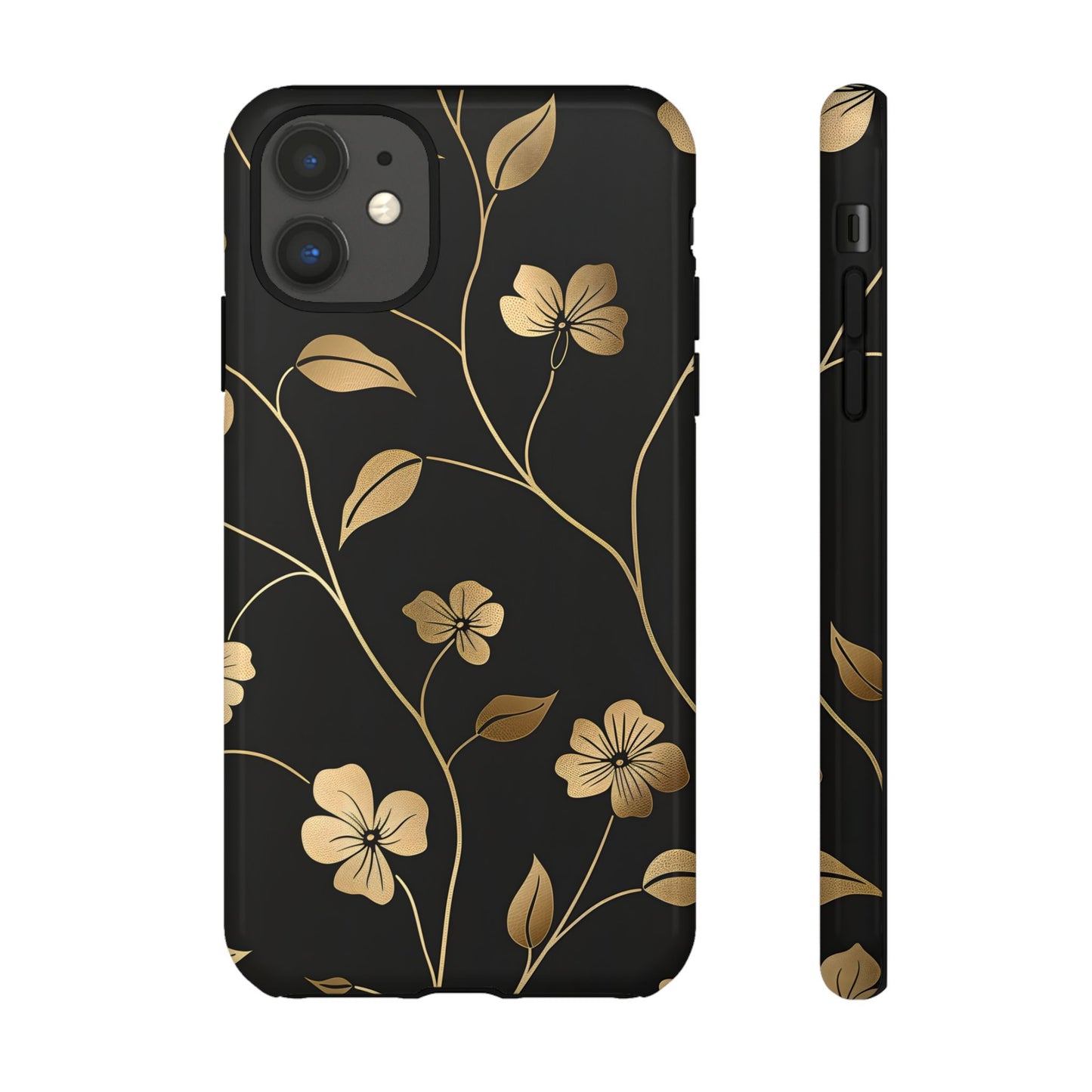 Golden Elegance – Tough Glossy iPhone Case