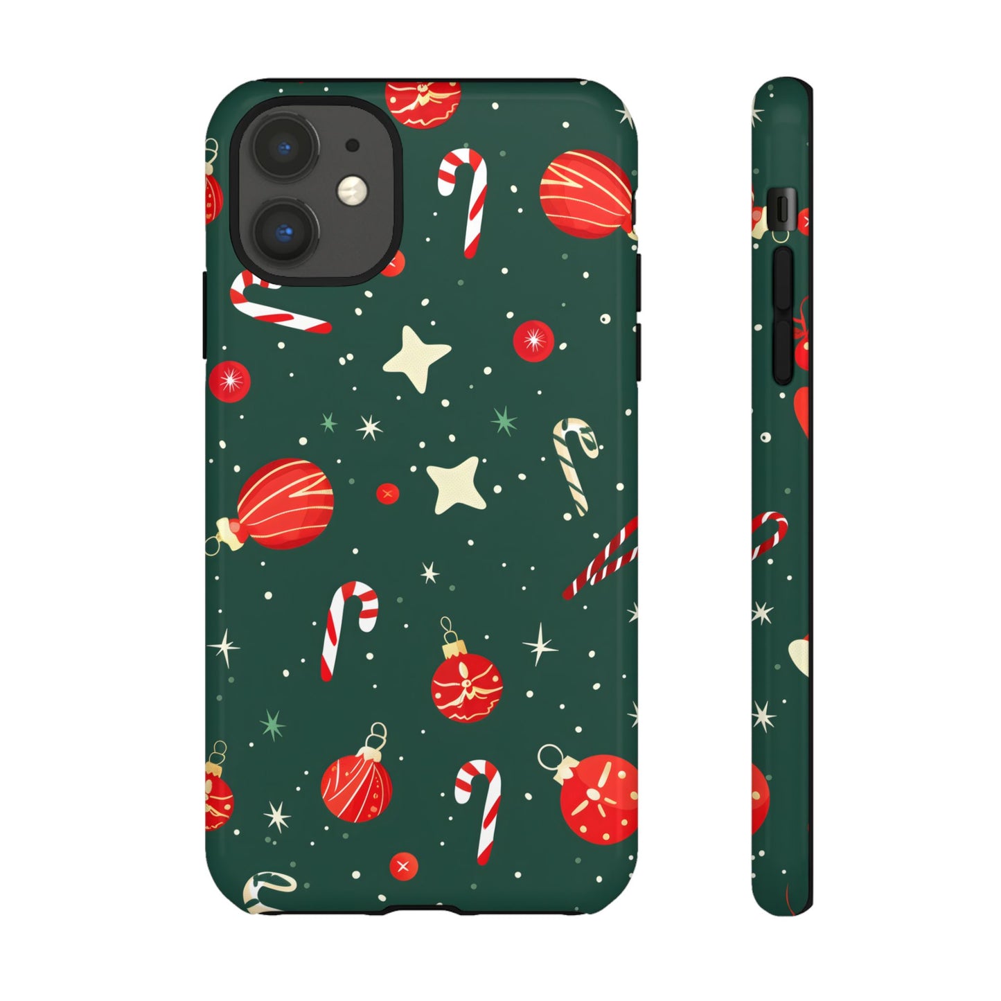 Festive Ornament Scatter – Tough Glossy iPhone Case