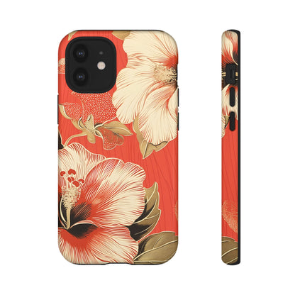 Golden Hibiscus – Tough Glossy iPhone Case