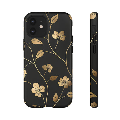Golden Elegance – Tough Glossy iPhone Case