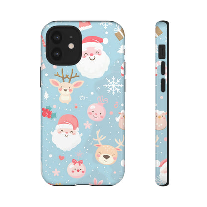 Pastel Santa Joy – Tough Glossy iPhone Case