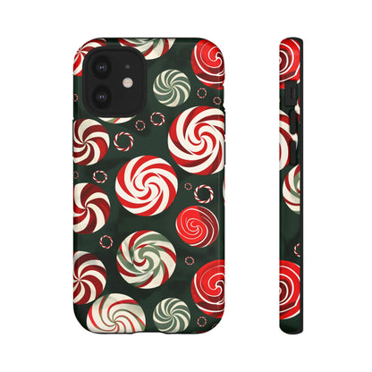 Peppermint Swirl Burst – Tough Glossy iPhone Case
