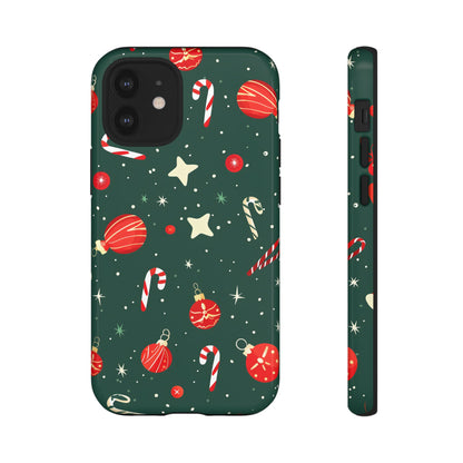 Festive Ornament Scatter – Tough Glossy iPhone Case