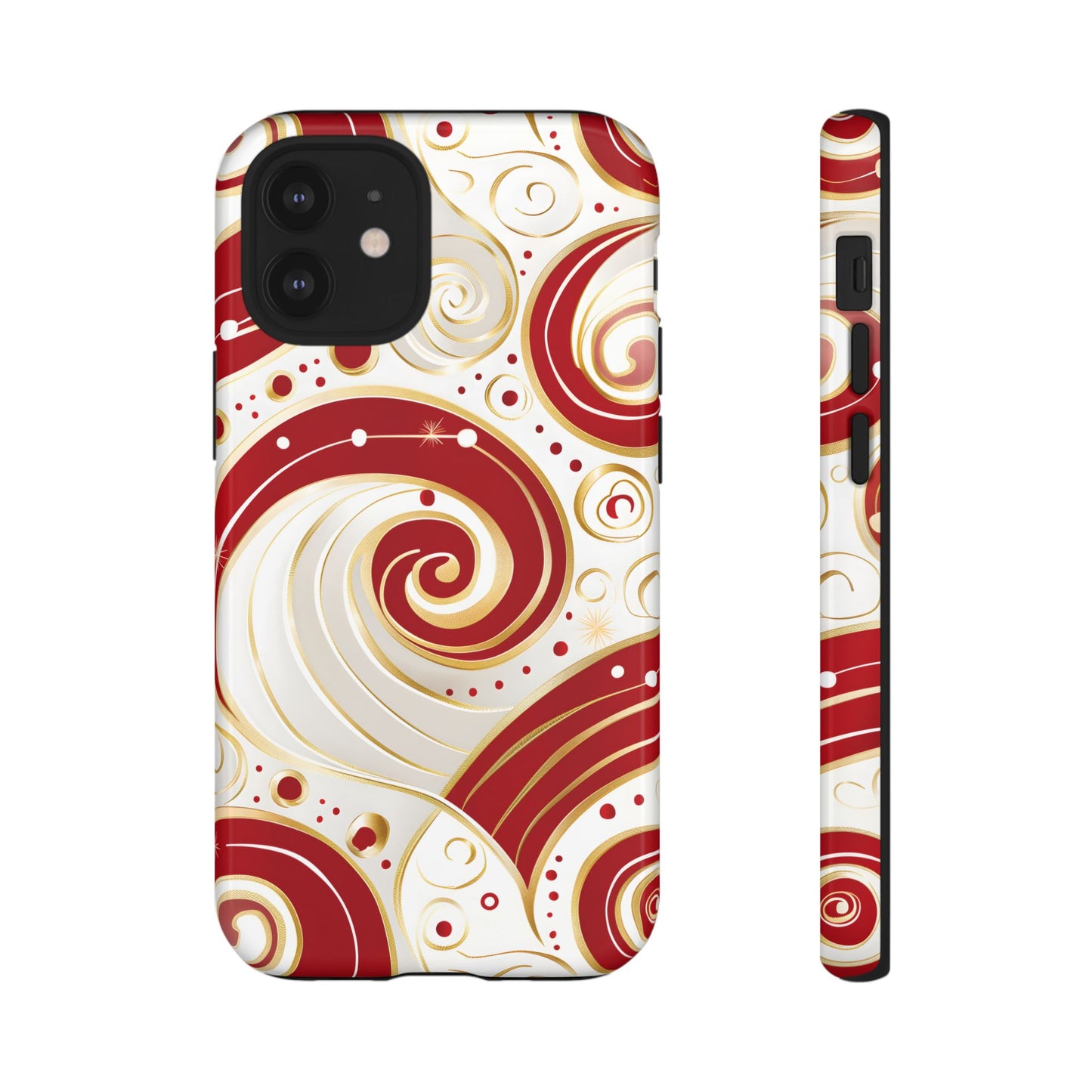 Golden Candy Swirl – Tough Glossy iPhone Case