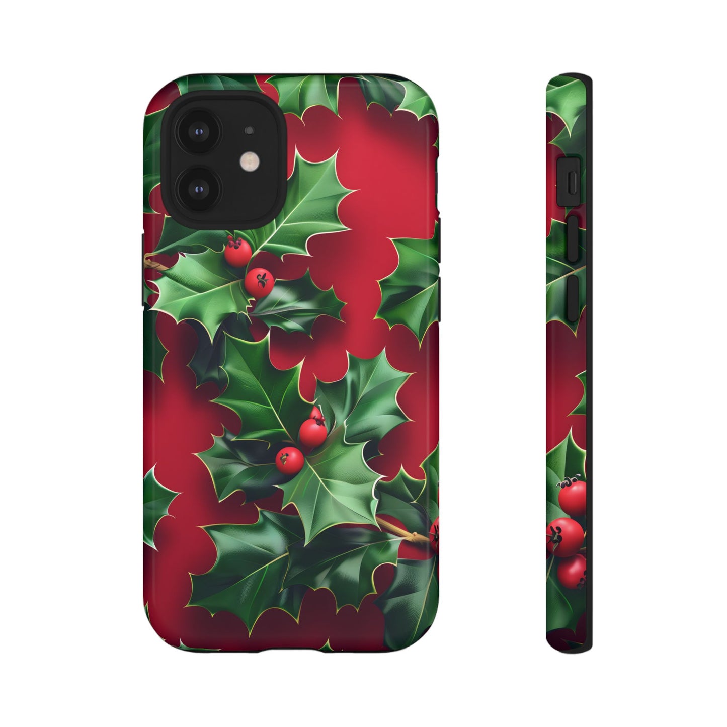 Holly Berry Bloom – Tough Glossy iPhone Case