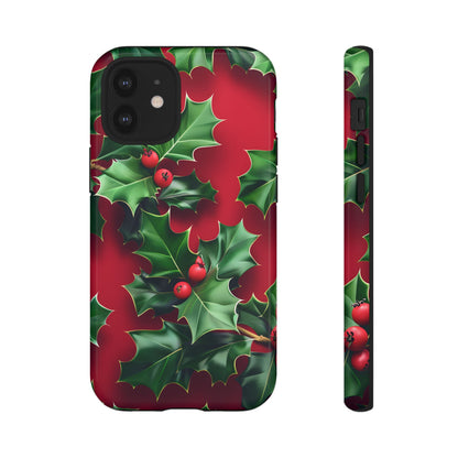 Holly Berry Bloom – Tough Glossy iPhone Case