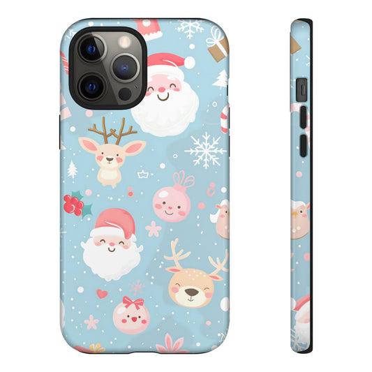 Pastel Santa Joy – Tough Glossy iPhone Case