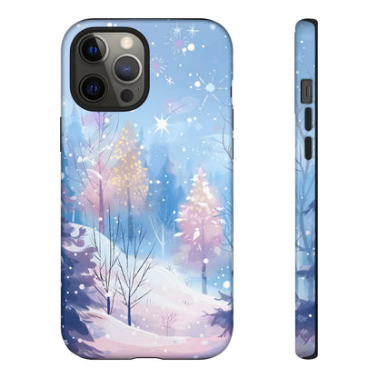 Frosted Winter Forest – Tough Glossy iPhone Case
