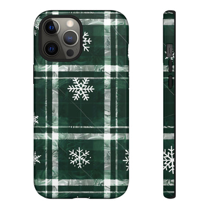Frosted Tartan – Tough Glossy iPhone Case