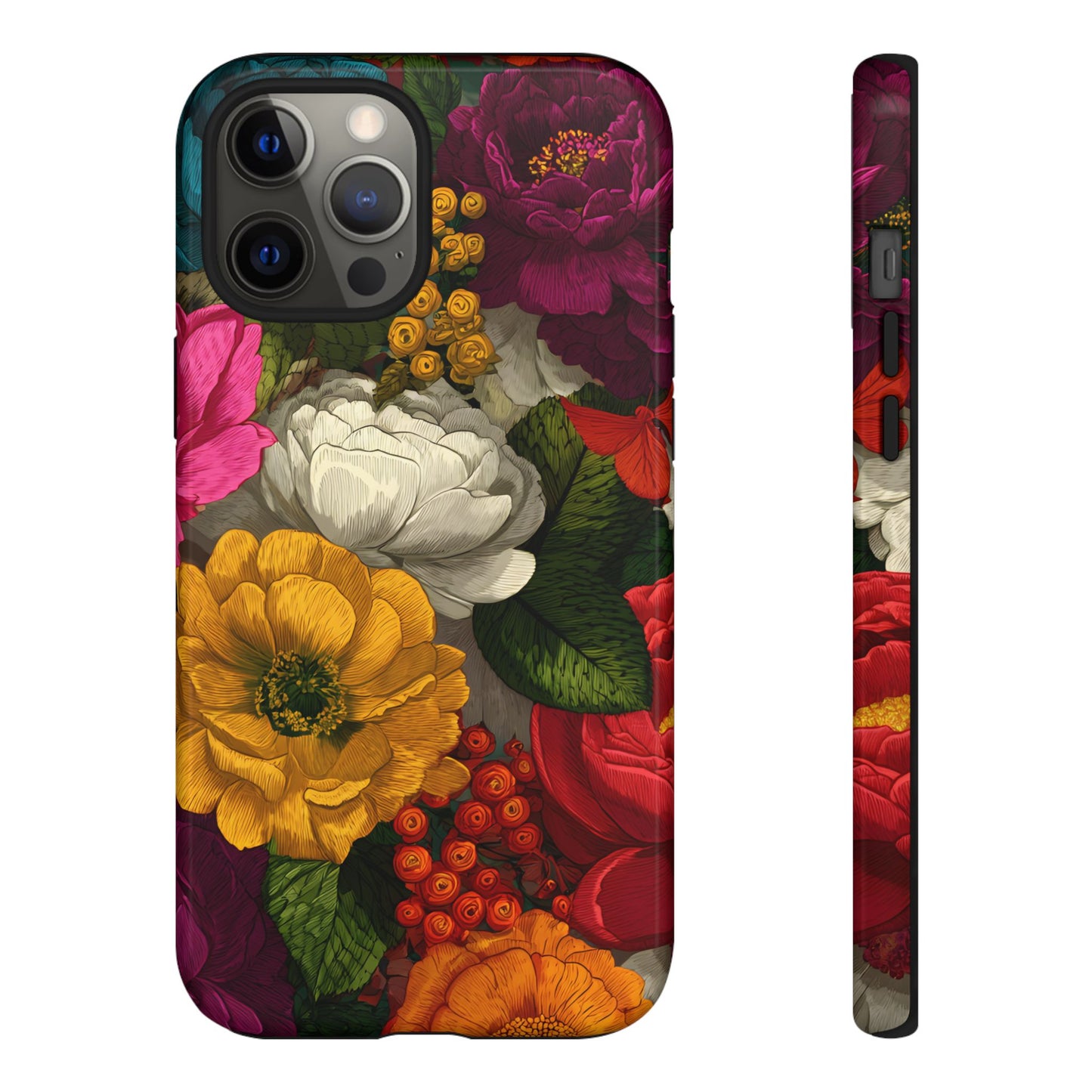 Midnight Bloom – Tough Glossy iPhone Case