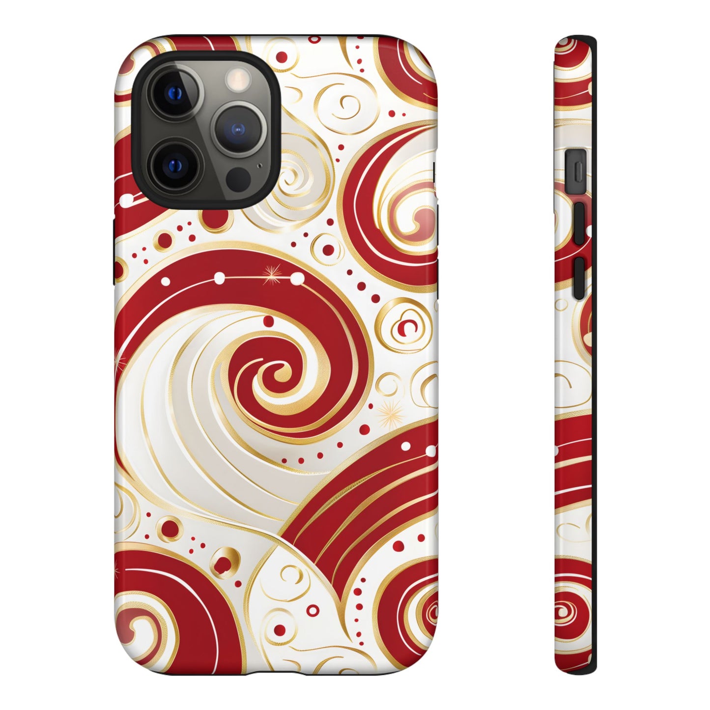 Golden Candy Swirl – Tough Glossy iPhone Case