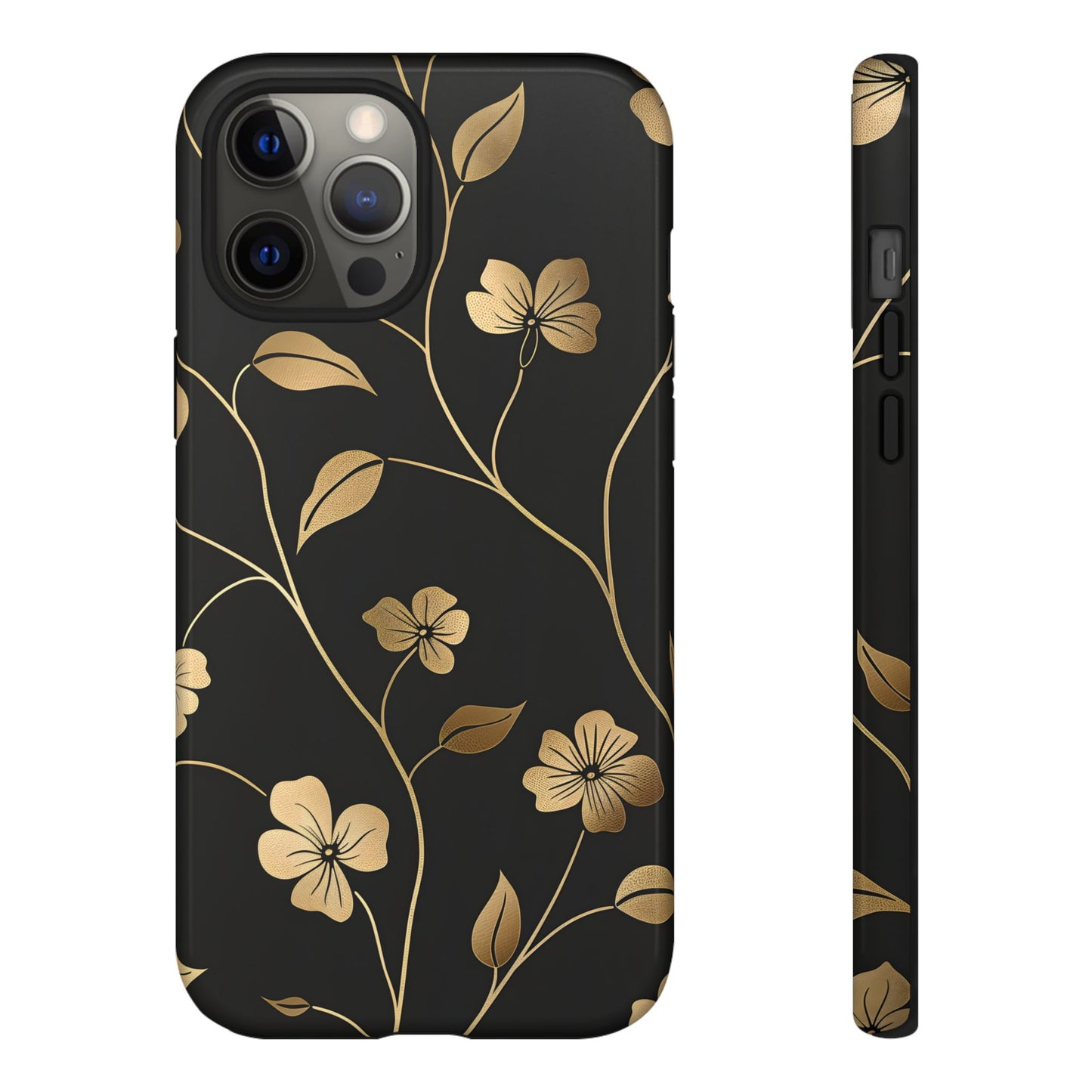 Golden Elegance – Tough Glossy iPhone Case
