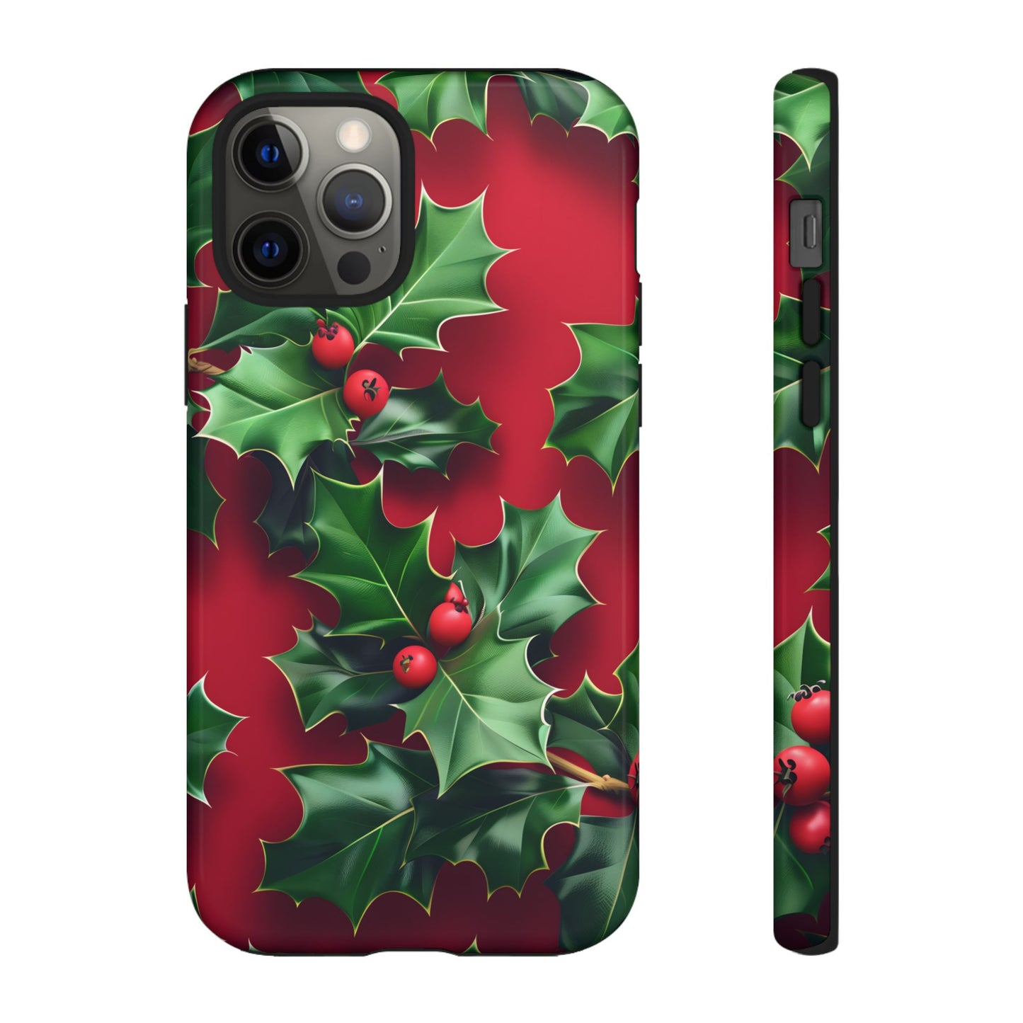 Holly Berry Bloom – Tough Glossy iPhone Case