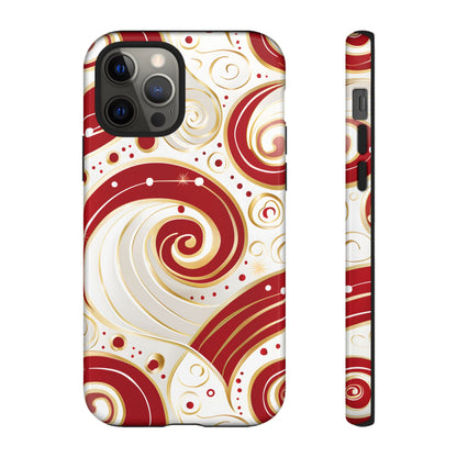 Golden Candy Swirl – Tough Glossy iPhone Case