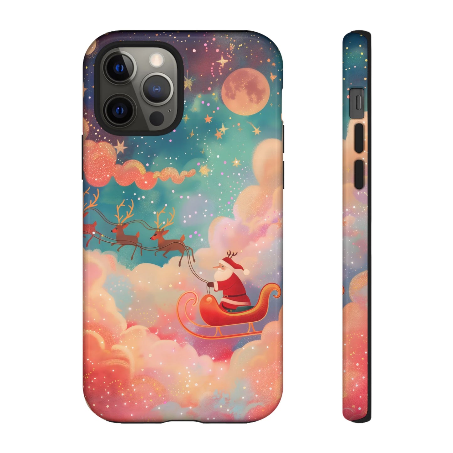 Starlit Santa Sky – Tough Glossy iPhone Case