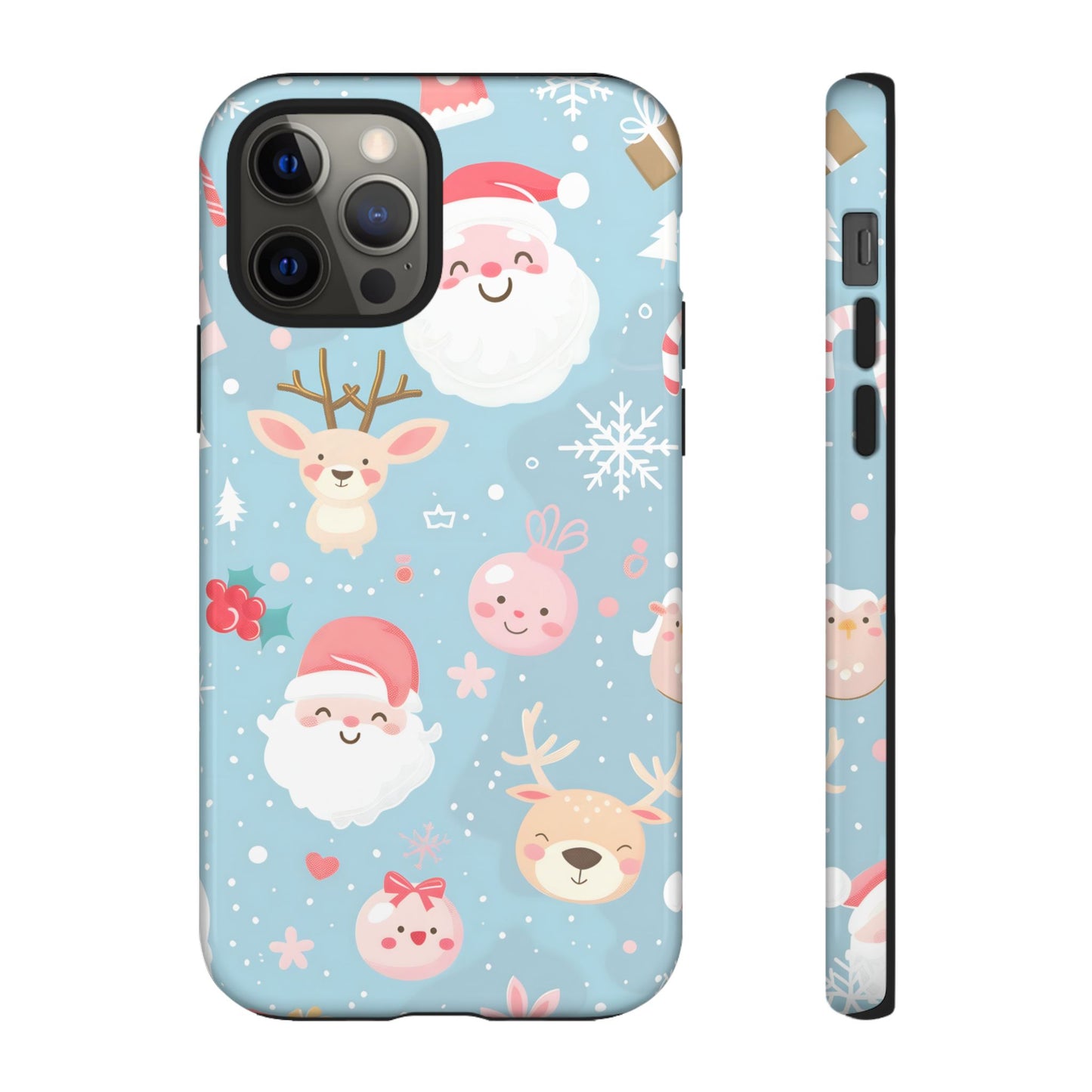 Pastel Santa Joy – Tough Glossy iPhone Case