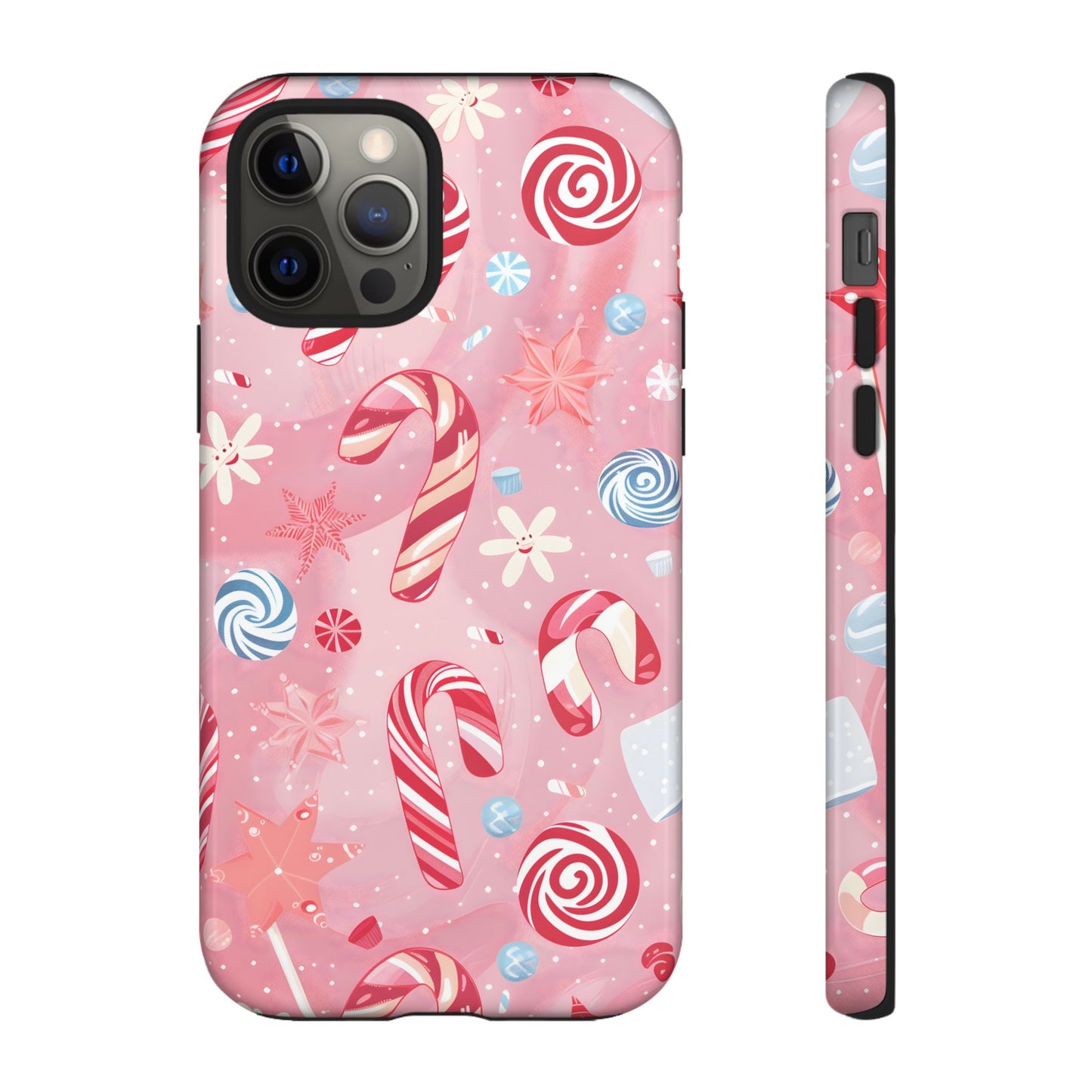 Candy Cane Swirl – Tough Glossy iPhone Case
