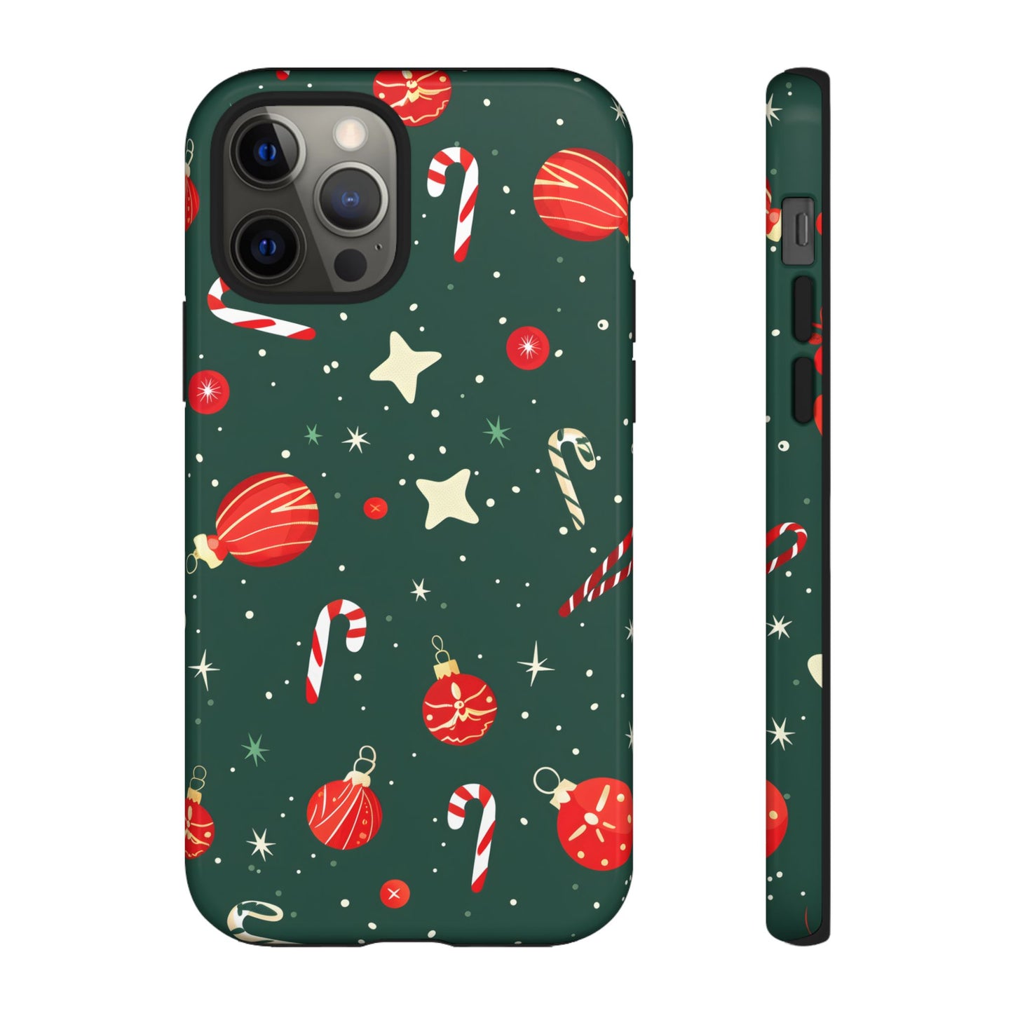 Festive Ornament Scatter – Tough Glossy iPhone Case