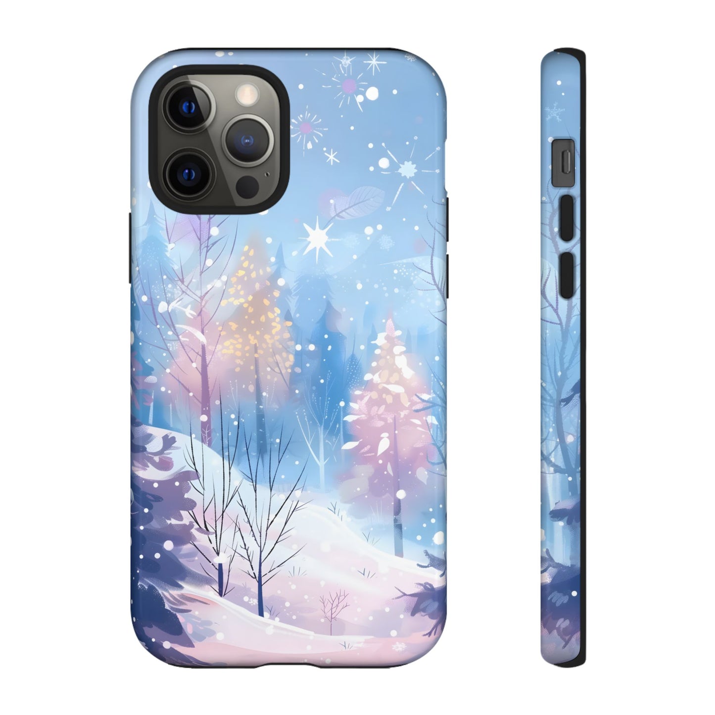 Frosted Winter Forest – Tough Glossy iPhone Case