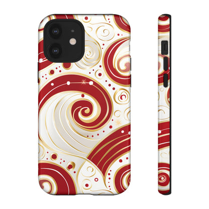 Golden Candy Swirl – Tough Glossy iPhone Case