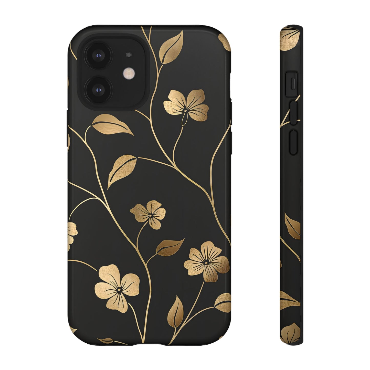 Golden Elegance – Tough Glossy iPhone Case